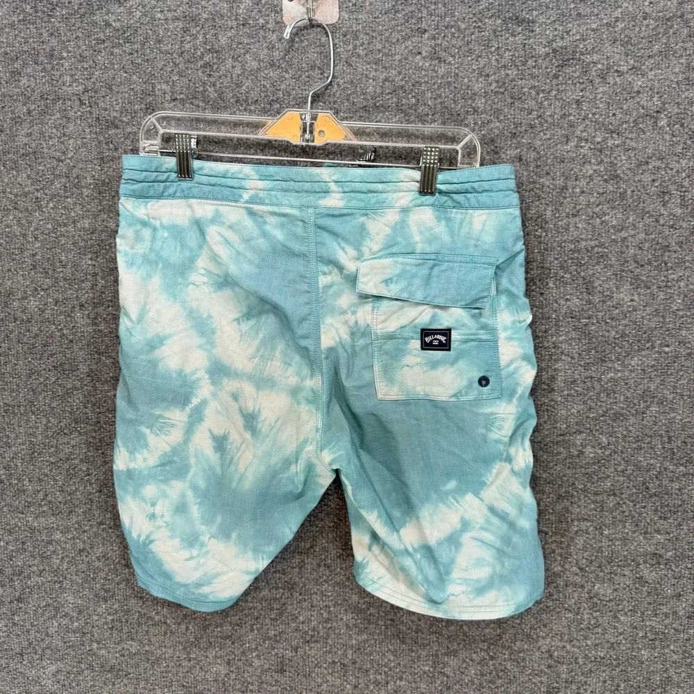 Billabong Board Shorts Men 30 Blue Tie Dye Recycled All Day Lo Tides Surf Trunks